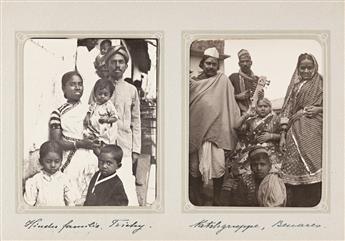 (INDIA & CEYLON [SRI LANKA]) An album with over 90 photographs depicting a German mans trip through Agra, Bombay, Delhi, Calcutta, Cey